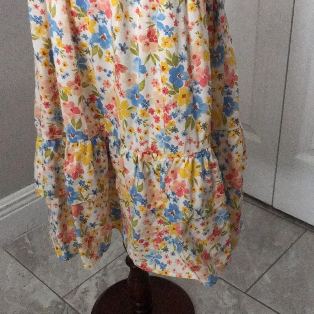NEW - OLD NAVY Girls Printed Sleeveless Tiered All-Day Dress | 8